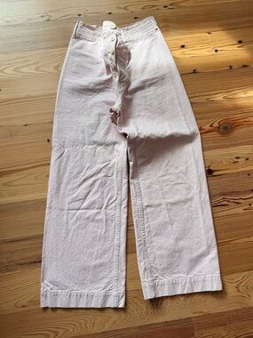 Jesse KAMM Sailor High-Waist Wide Leg Light Pink Button-Fly Jeans